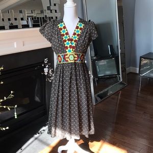 Anthropologie flowing midi pilgrim dress